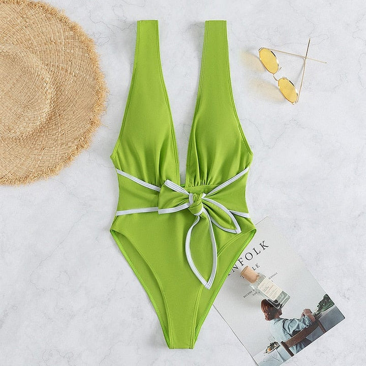 Bañador negro con lacito Louise-Laurene.es