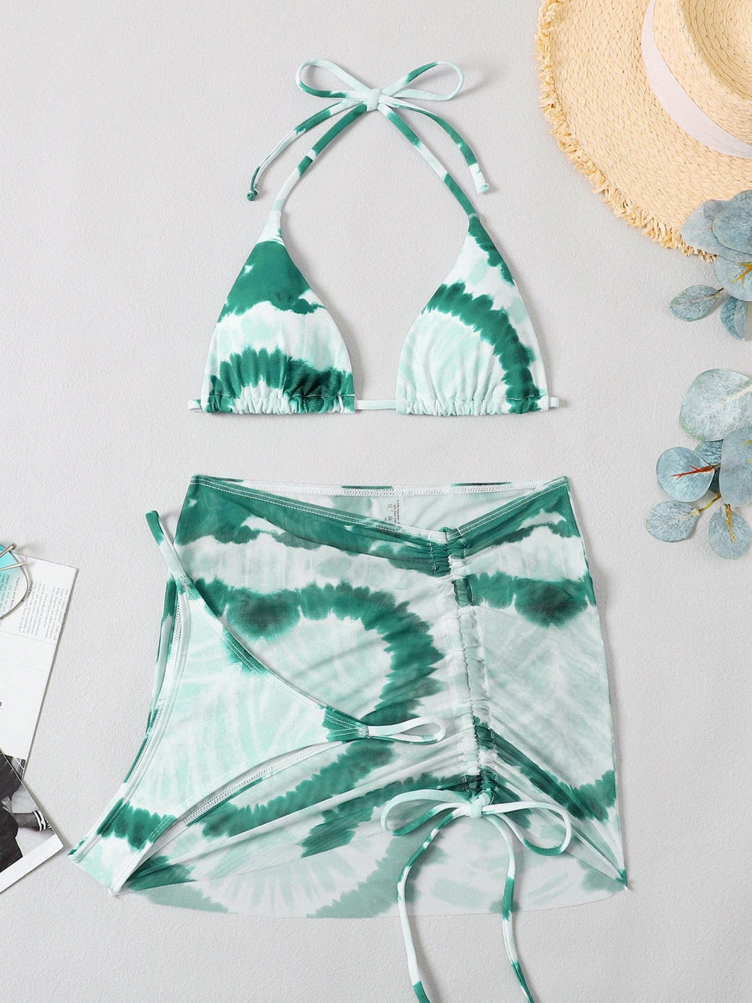 Biquini estampado con minifalda playera Ashley-Laurene.es