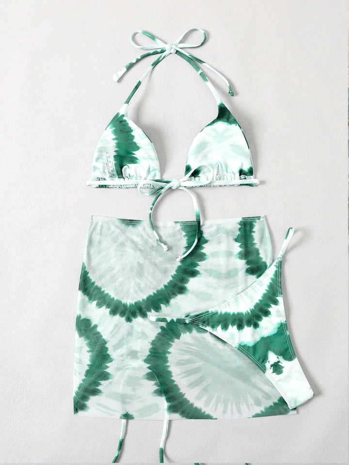 Biquini estampado con minifalda playera Ashley-Laurene.es
