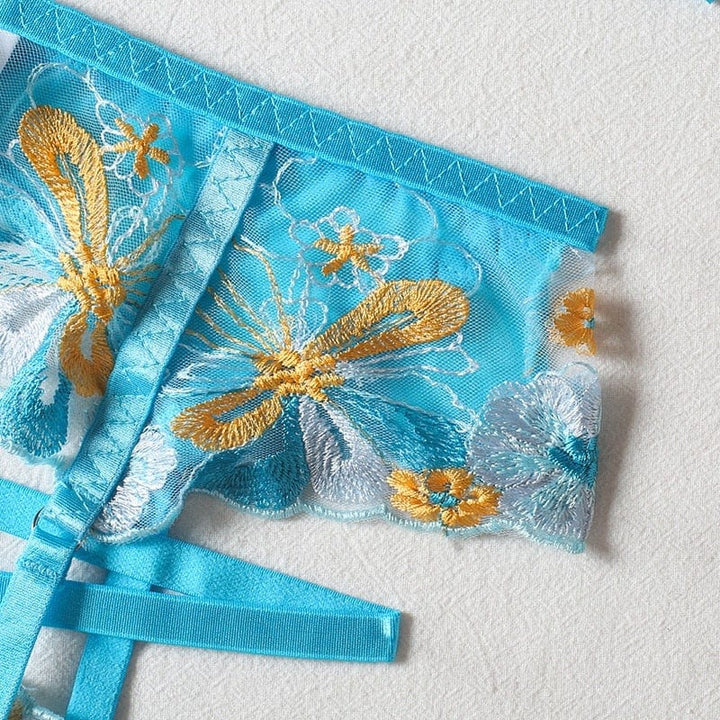 Conjunto de lencería con encaje floral Malaga-Laurene.es