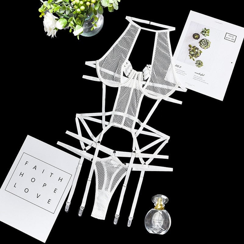 Conjunto de lencería de rejilla Virginia-Laurene.es
