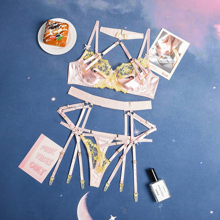Conjunto de lencería de satén Fairy-Laurene.es