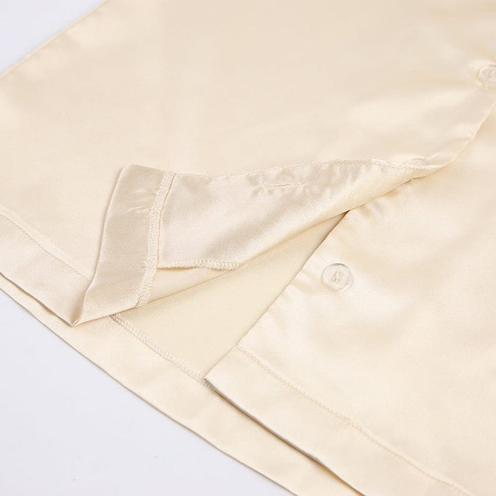 Conjunto de noche con camisa Ivory-Laurene.es