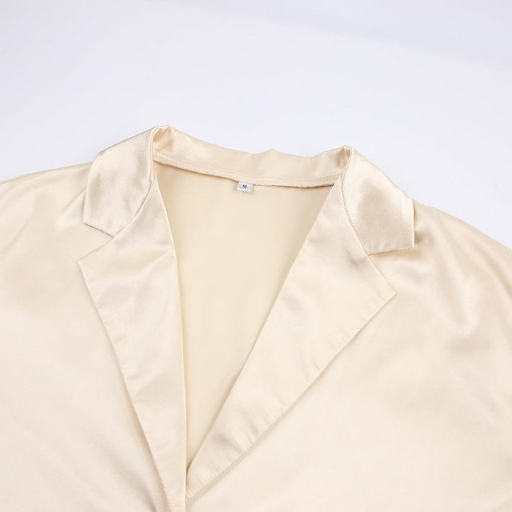 Conjunto de noche con camisa Ivory-Laurene.es