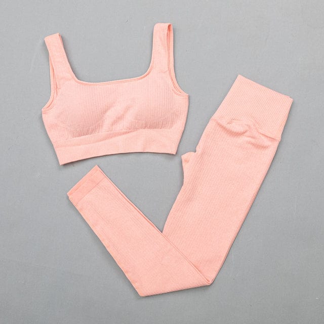 Conjunto deportivo con top y leggings-Laurene.es
