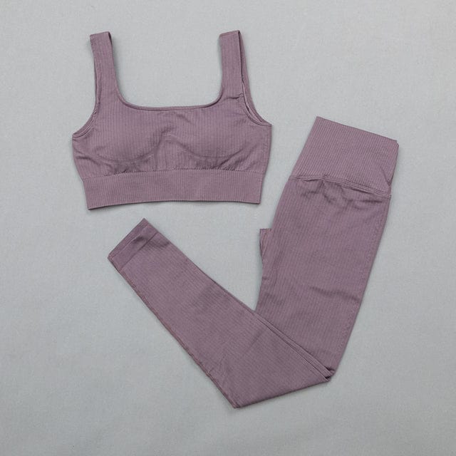 Conjunto deportivo con top y leggings-Laurene.es