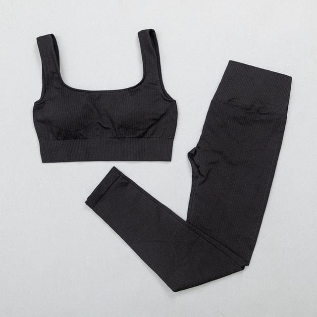 Conjunto deportivo con top y leggings-Laurene.es