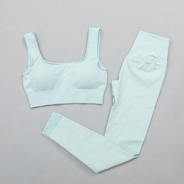 Conjunto deportivo con top y leggings-Laurene.es