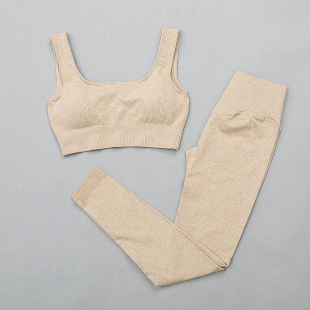 Conjunto deportivo con top y leggings-Laurene.es