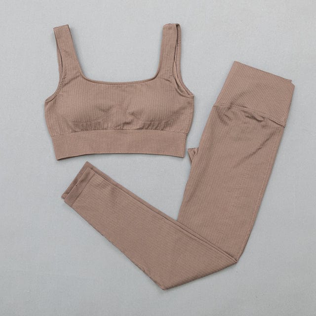 Conjunto deportivo con top y leggings-Laurene.es