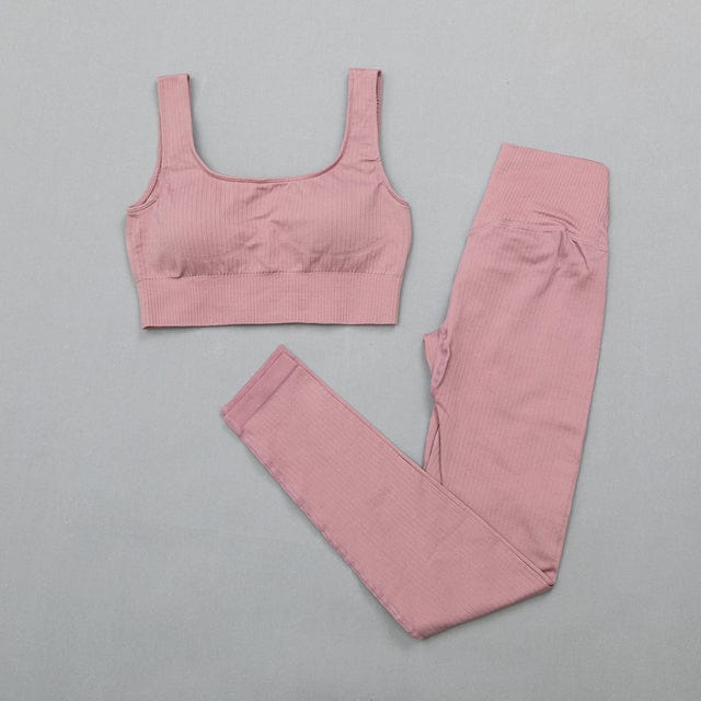 Conjunto deportivo con top y leggings-Laurene.es