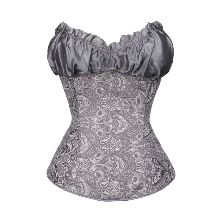 Corsé con volante arrugado-Laurene.es
