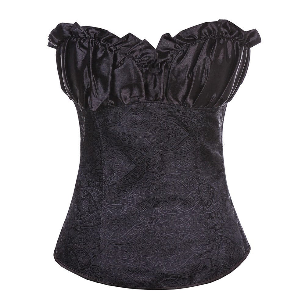 Corsé con volante arrugado-Laurene.es