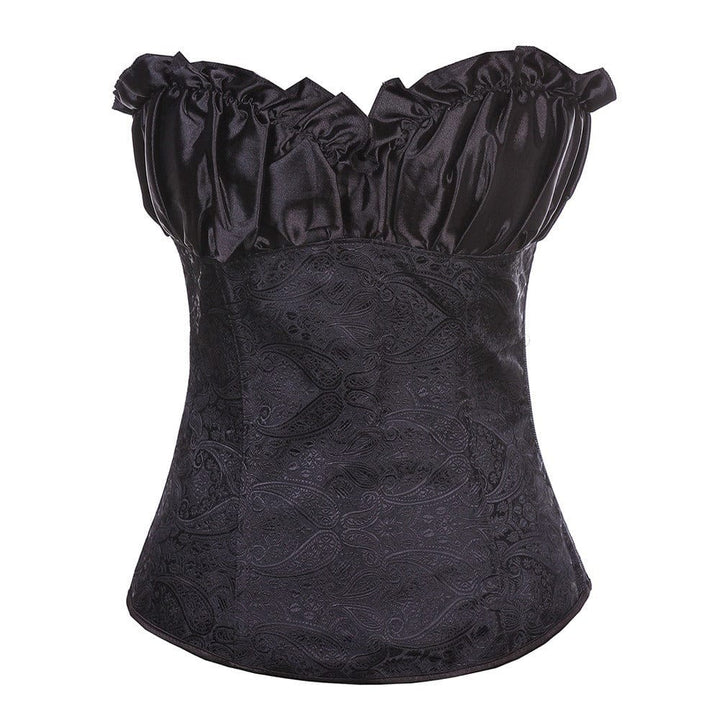 Corsé con volante arrugado-Laurene.es