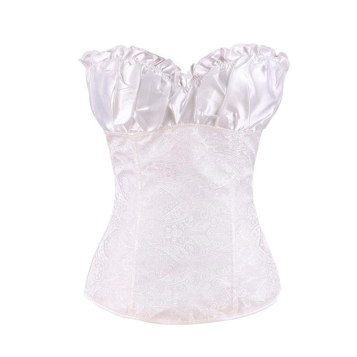 Corsé con volante arrugado-Laurene.es