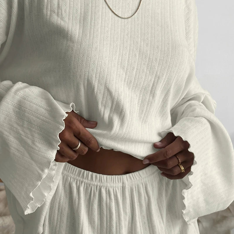Conjunto oversize con ribete de volantes