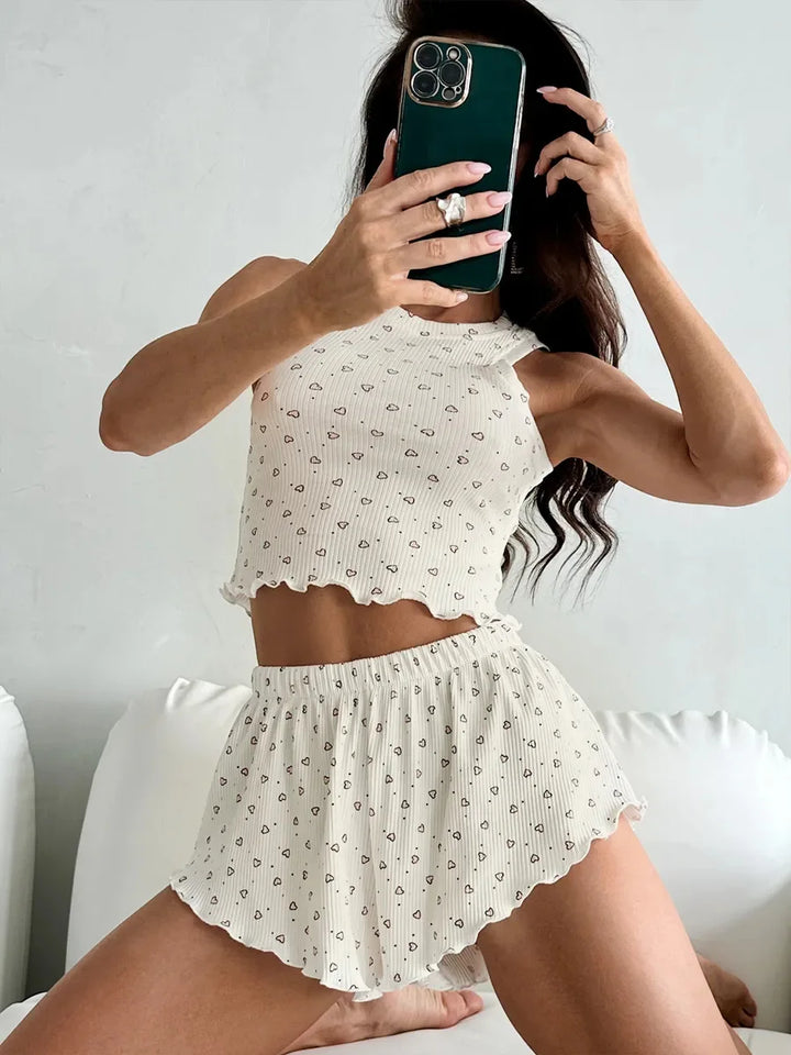 Pijama corto con estampado
