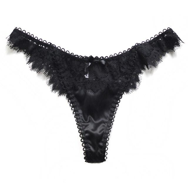 Tanga con franja de encaje-Laurene.es