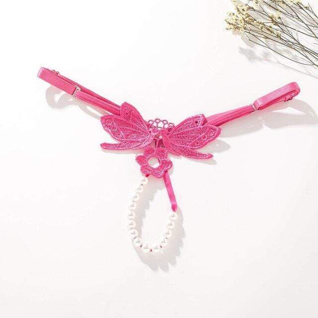 Tanga con mariposas y perlas-Laurene.es