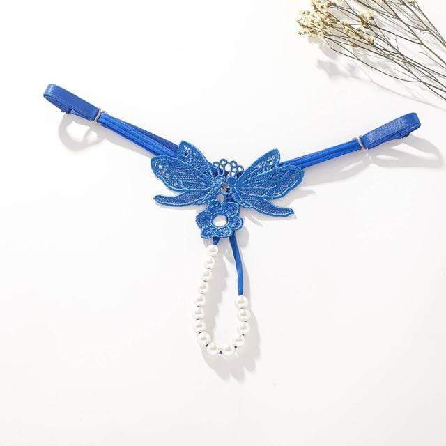 Tanga con mariposas y perlas-Laurene.es
