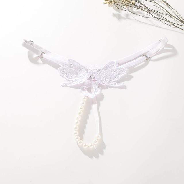 Tanga con mariposas y perlas-Laurene.es