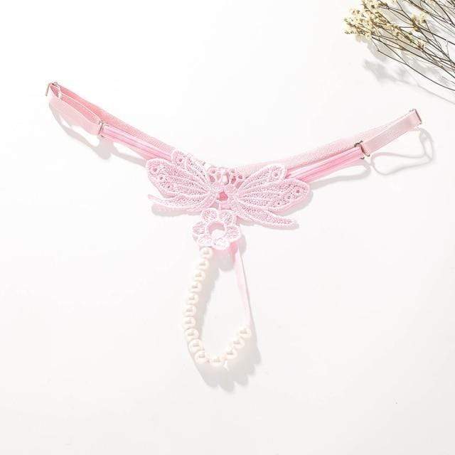 Tanga con mariposas y perlas-Laurene.es