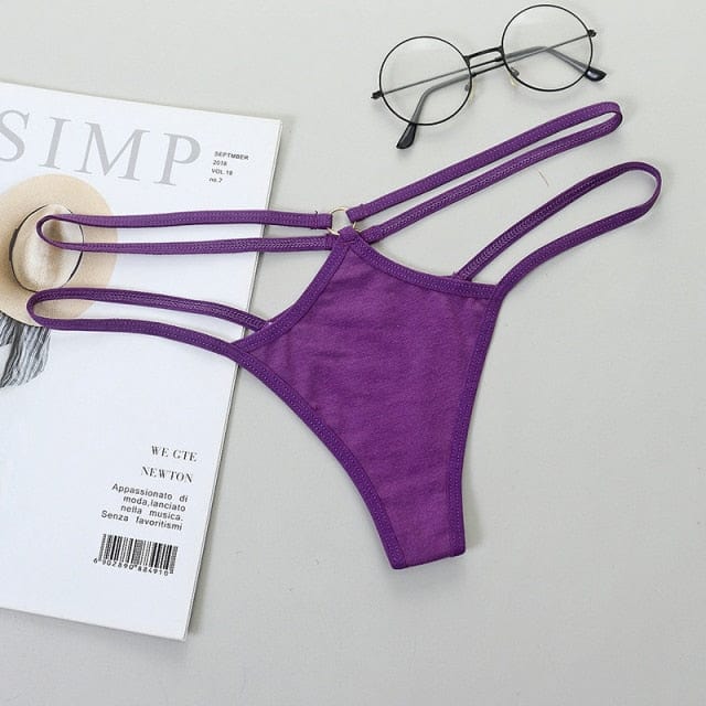 Tanga con tiras laterales dobles-Laurene.es