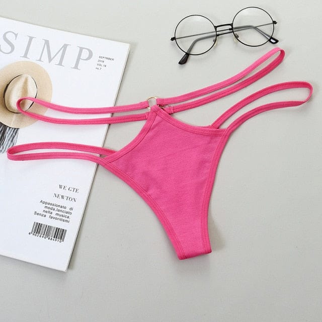 Tanga con tiras laterales dobles-Laurene.es