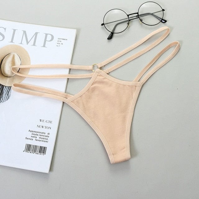 Tanga con tiras laterales dobles-Laurene.es