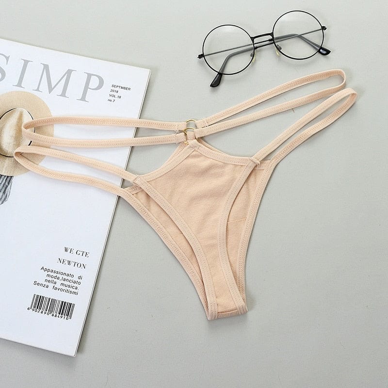 Tanga con tiras laterales dobles-Laurene.es