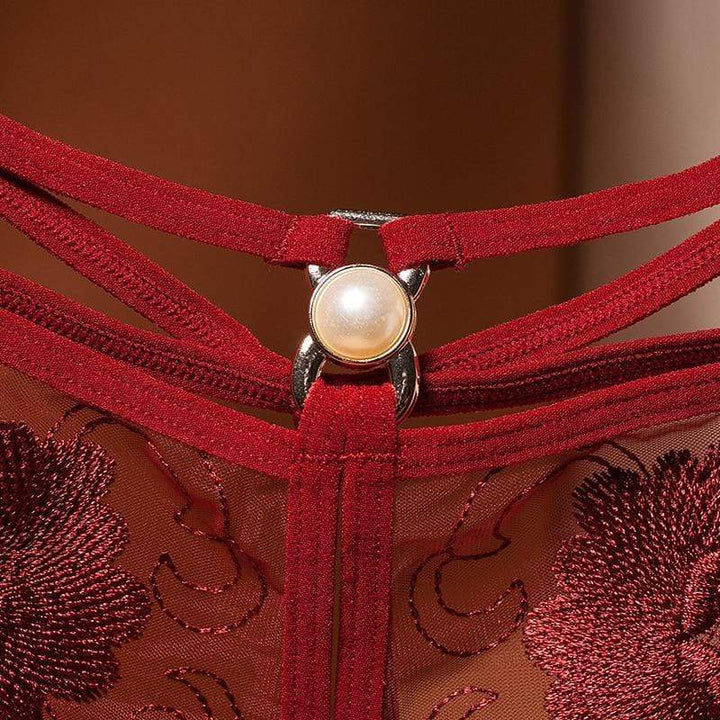 Tanga con tiras laterales y recortes-Laurene.es