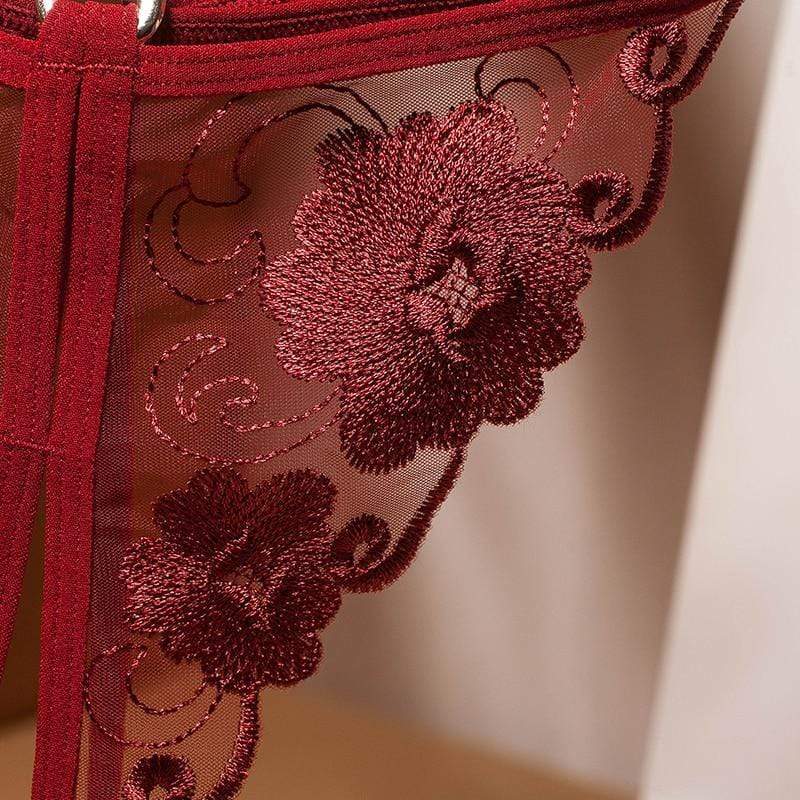 Tanga con tiras laterales y recortes-Laurene.es