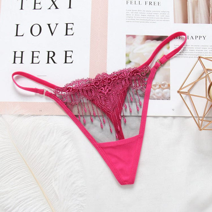 Tanga de malla con bordado-Laurene.es