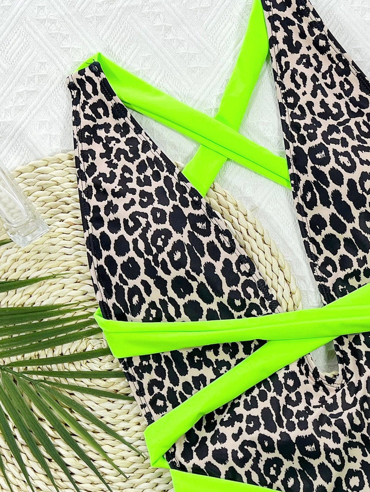 Bañador con estampado de leopardo Aurora-Laurene.es