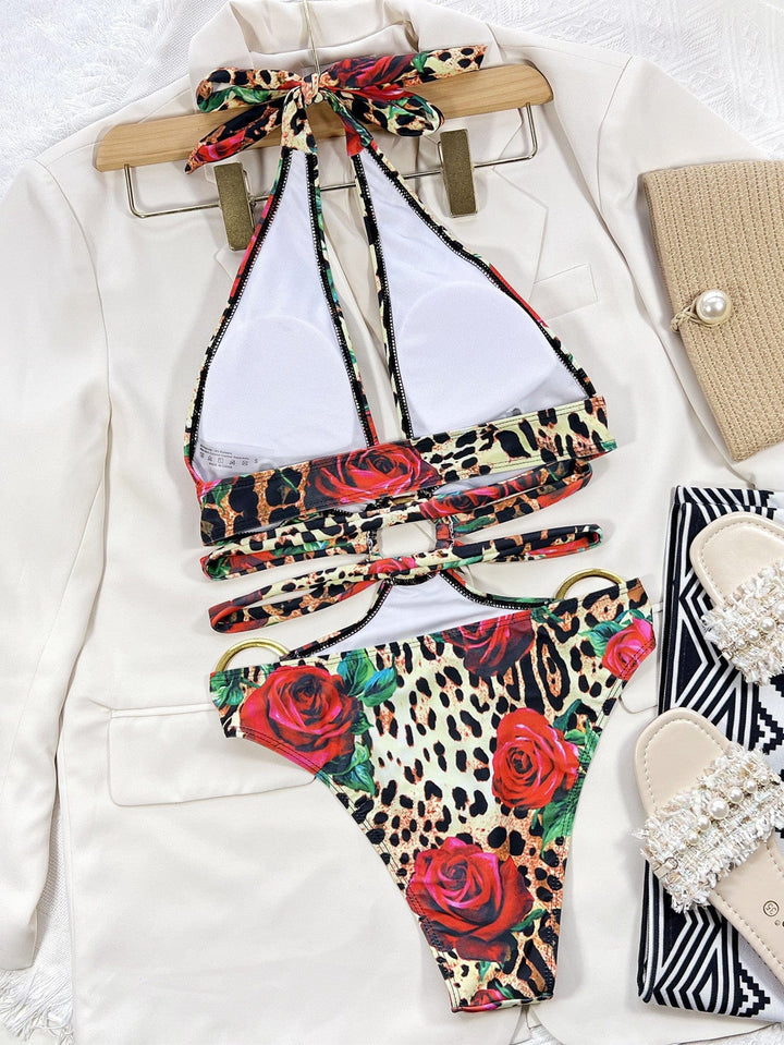 Bañador con estampado de leopardo Cantare-Laurene.es