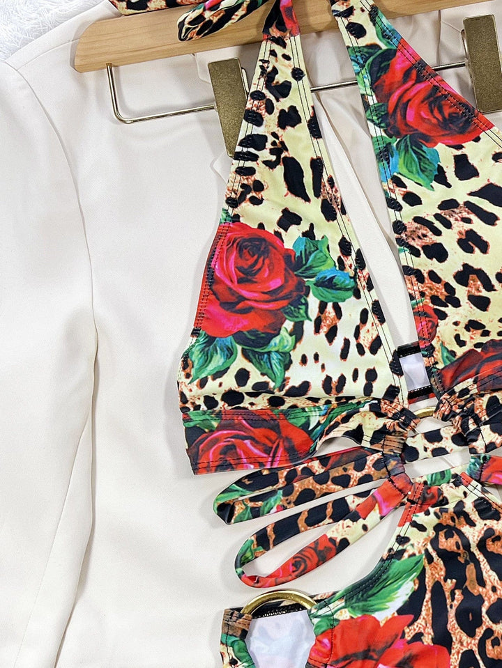Bañador con estampado de leopardo Cantare-Laurene.es
