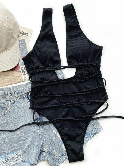 Bañador con lazada en talle Emily-Laurene.es