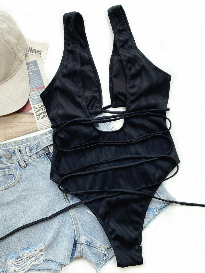 Bañador con lazada en talle Emily-Laurene.es