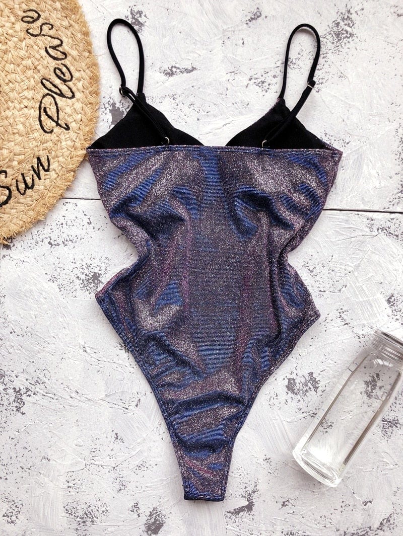 Bañador de tela brillante Harper-Laurene.es