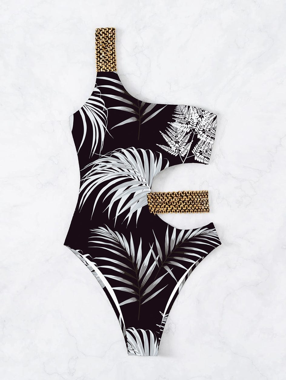 Bañador estampado de un sólo hombro Dagma-Laurene.es