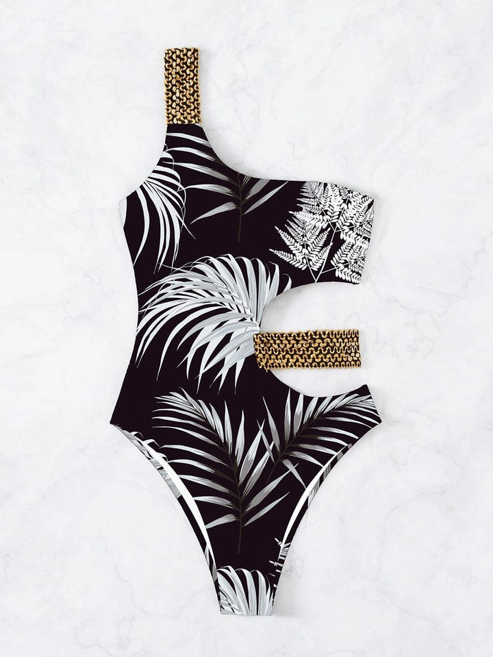 Bañador estampado de un sólo hombro Dagma-Laurene.es