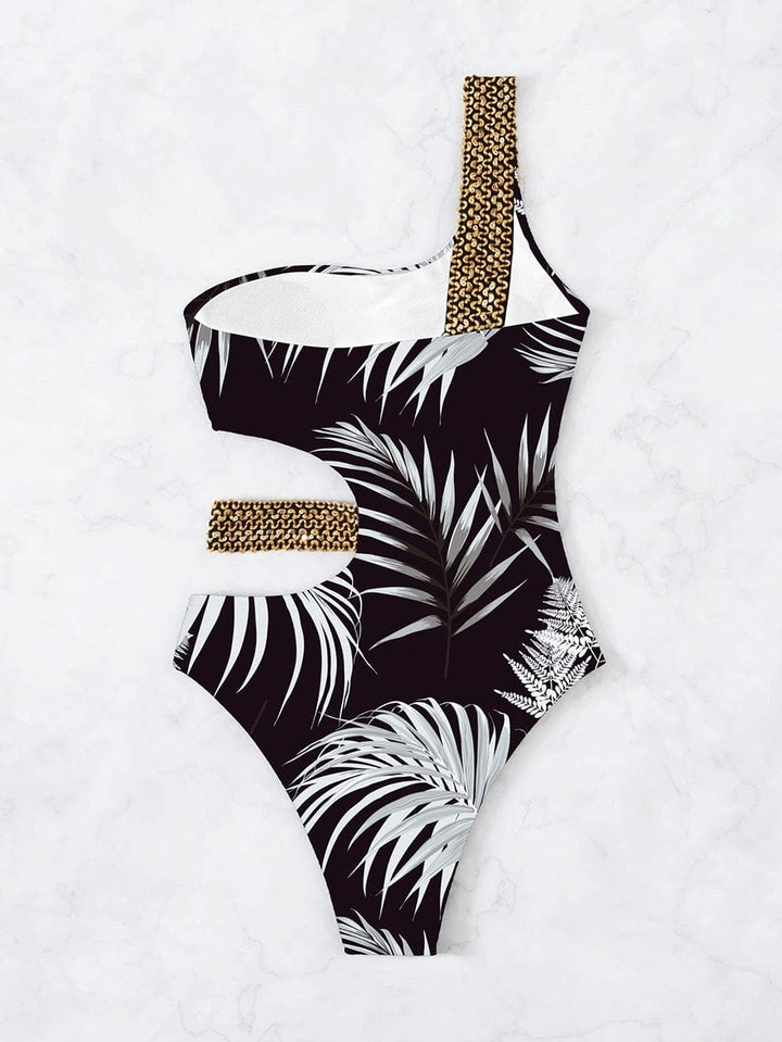 Bañador estampado de un sólo hombro Dagma-Laurene.es