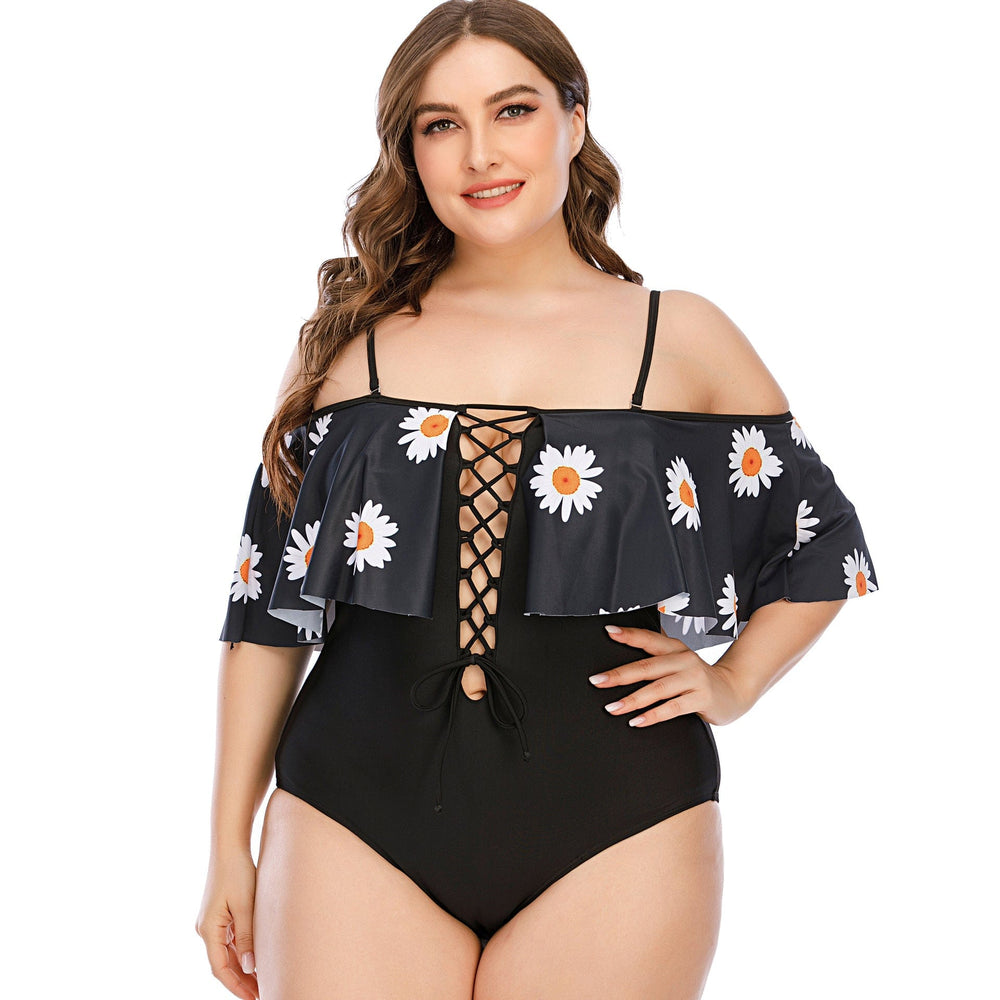 Bañador plus size con motivo de margaritas Melton-Laurene.es