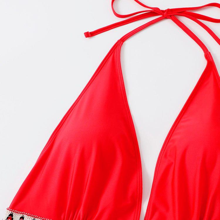 Bañador rojo plus size Visalia-Laurene.es