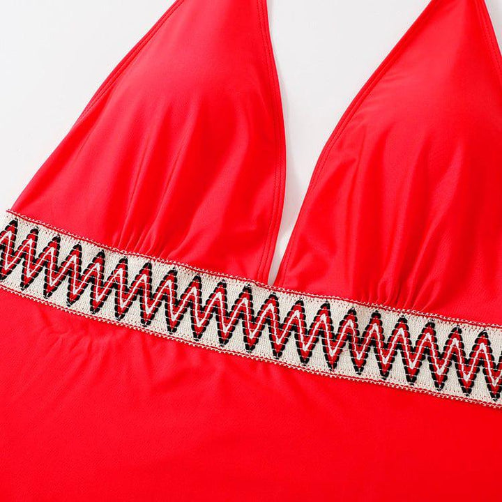 Bañador rojo plus size Visalia-Laurene.es