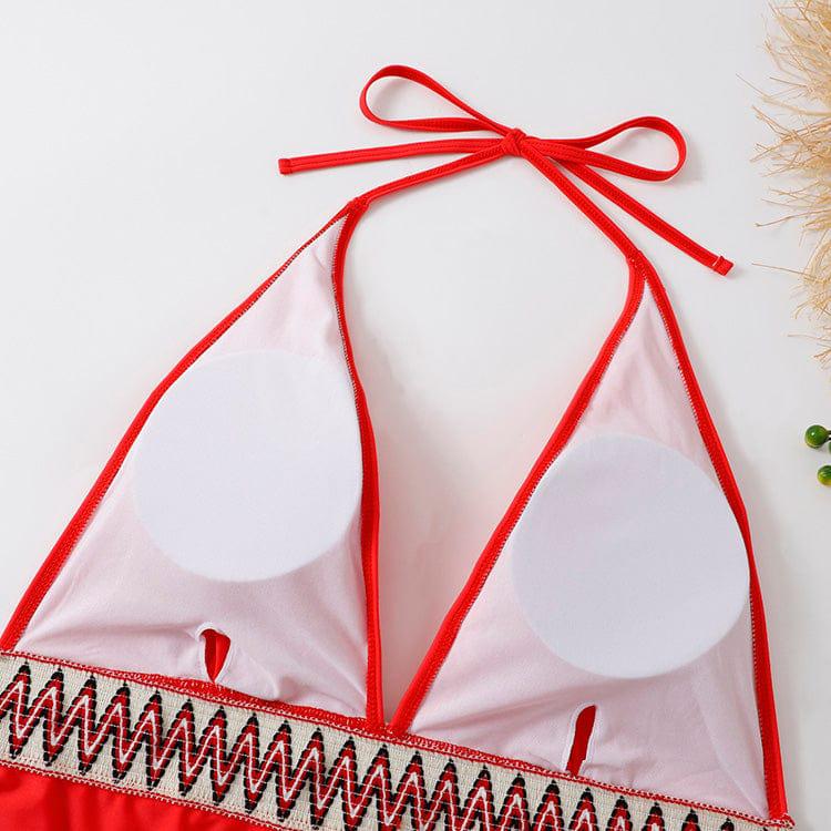 Bañador rojo plus size Visalia-Laurene.es