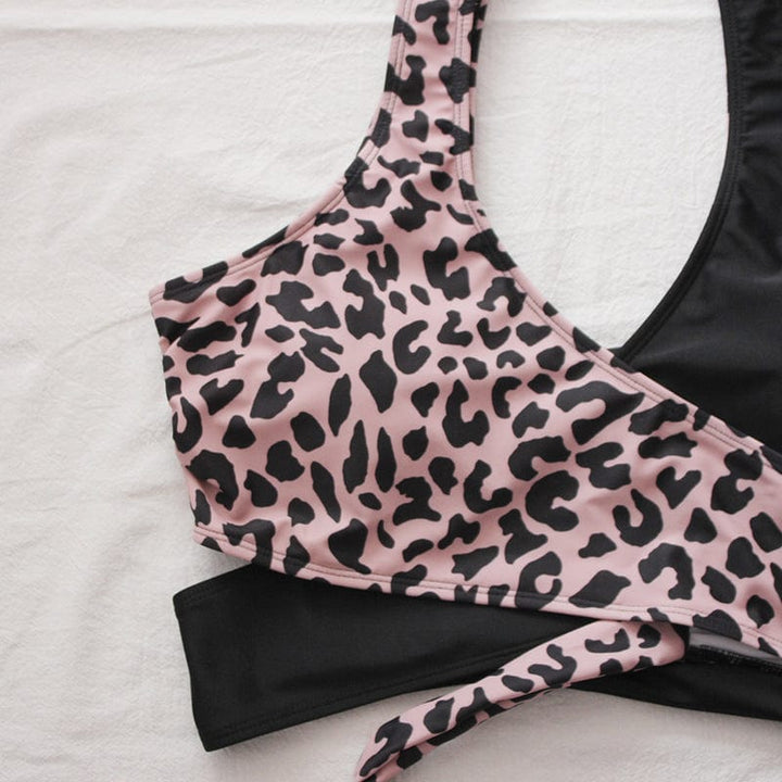 Biquini con estampado de leopardo plus size Warren-Laurene.es