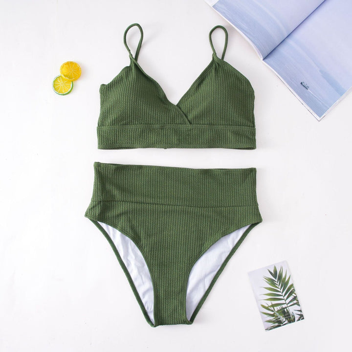 Biquini plus size de punto acanalado Gloria-Laurene.es