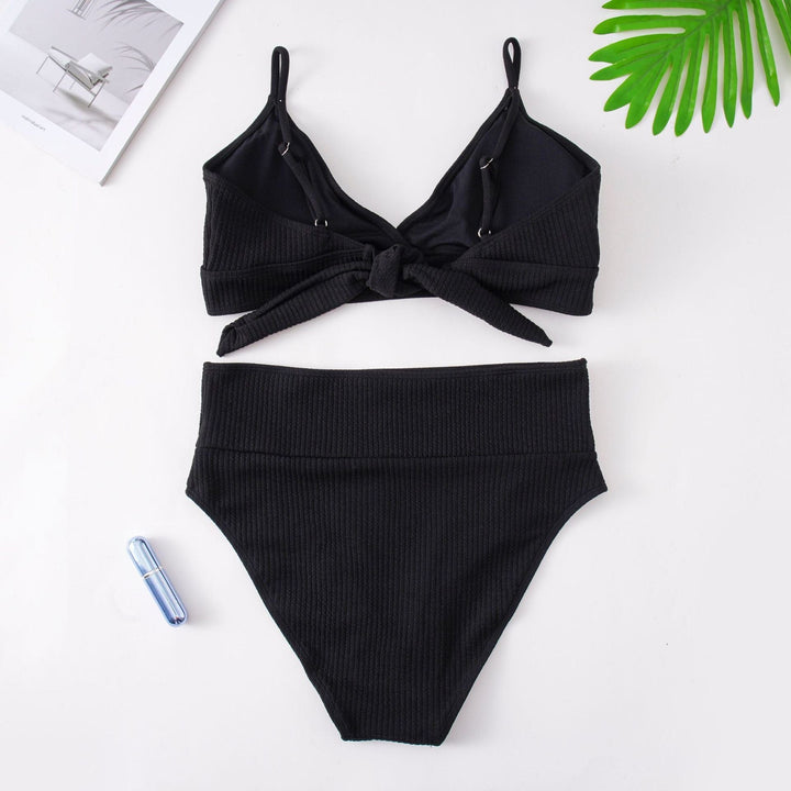 Biquini plus size de punto acanalado Gloria-Laurene.es