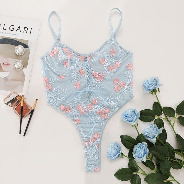 Body con bordado floral Grace-Laurene.es